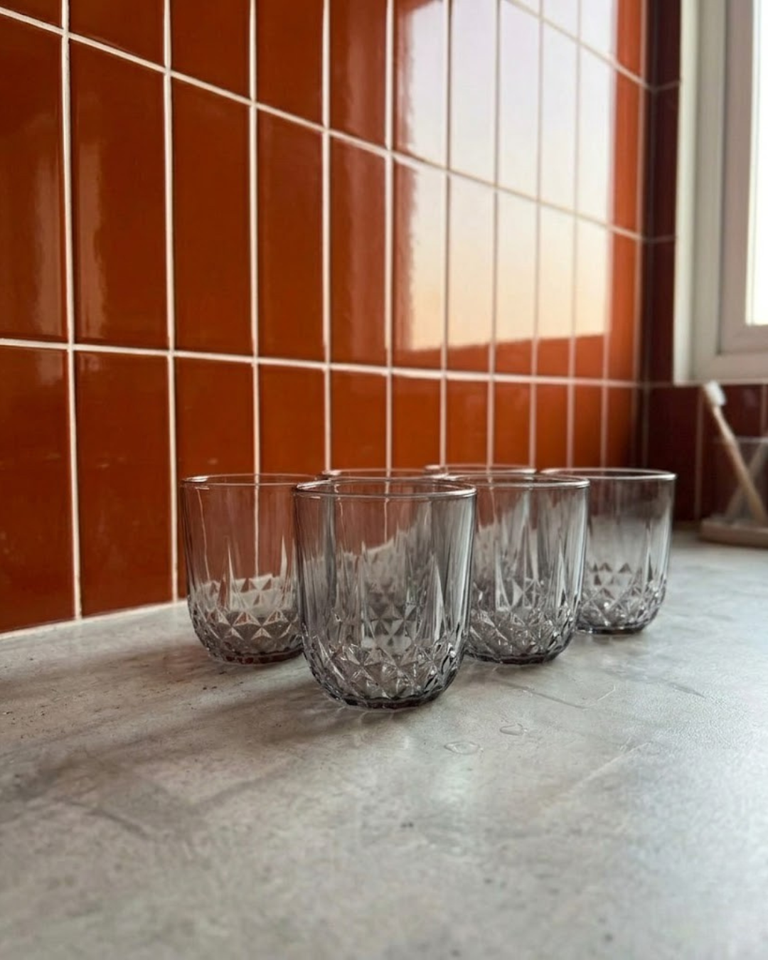 Diamond Glass Set – 6 Piece